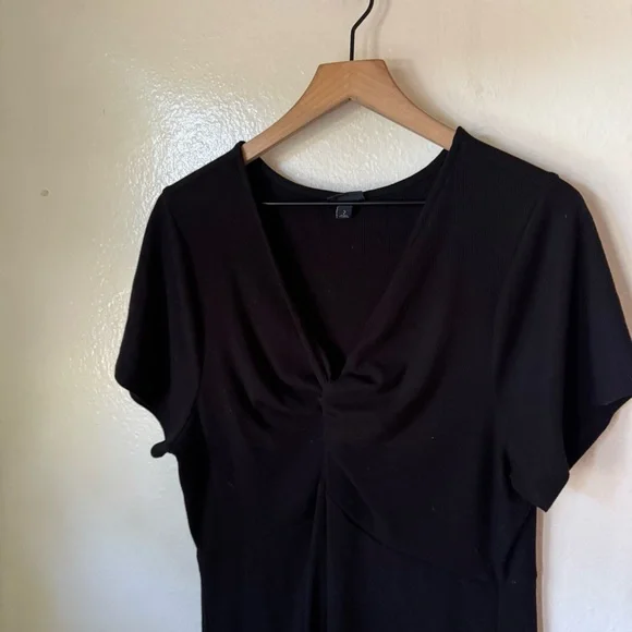 Torrid | Rib Knit Twist Front Skater Dress - Picture 3 of 7